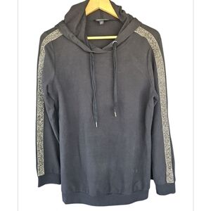 Black Hoodie with Gold Accents​